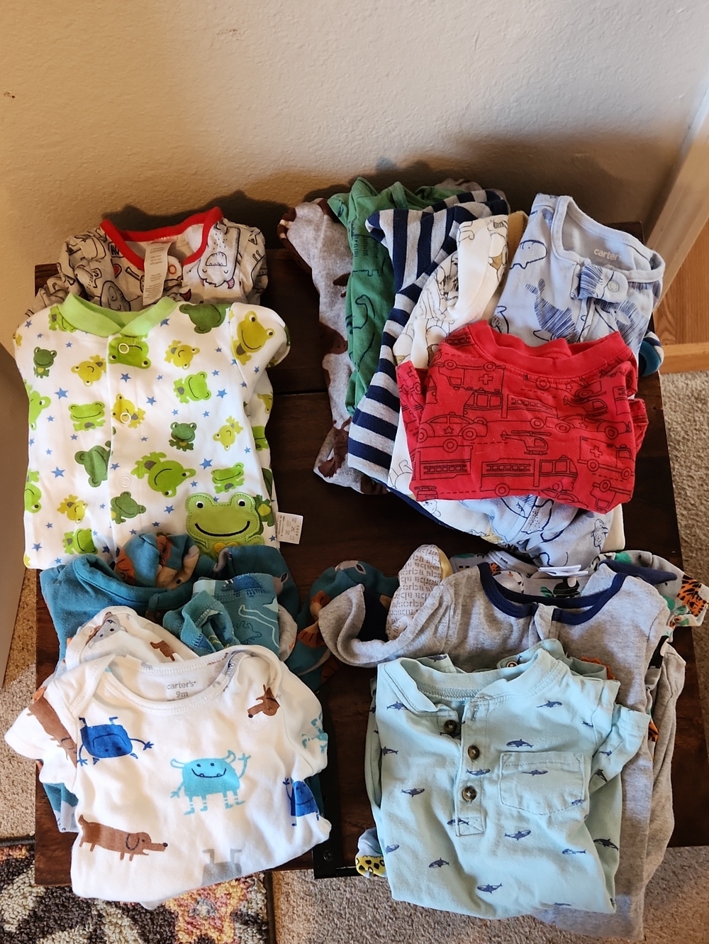 15 Pieces Assorted Baby One-Pieces & Tops - 3-12 Months Sizes